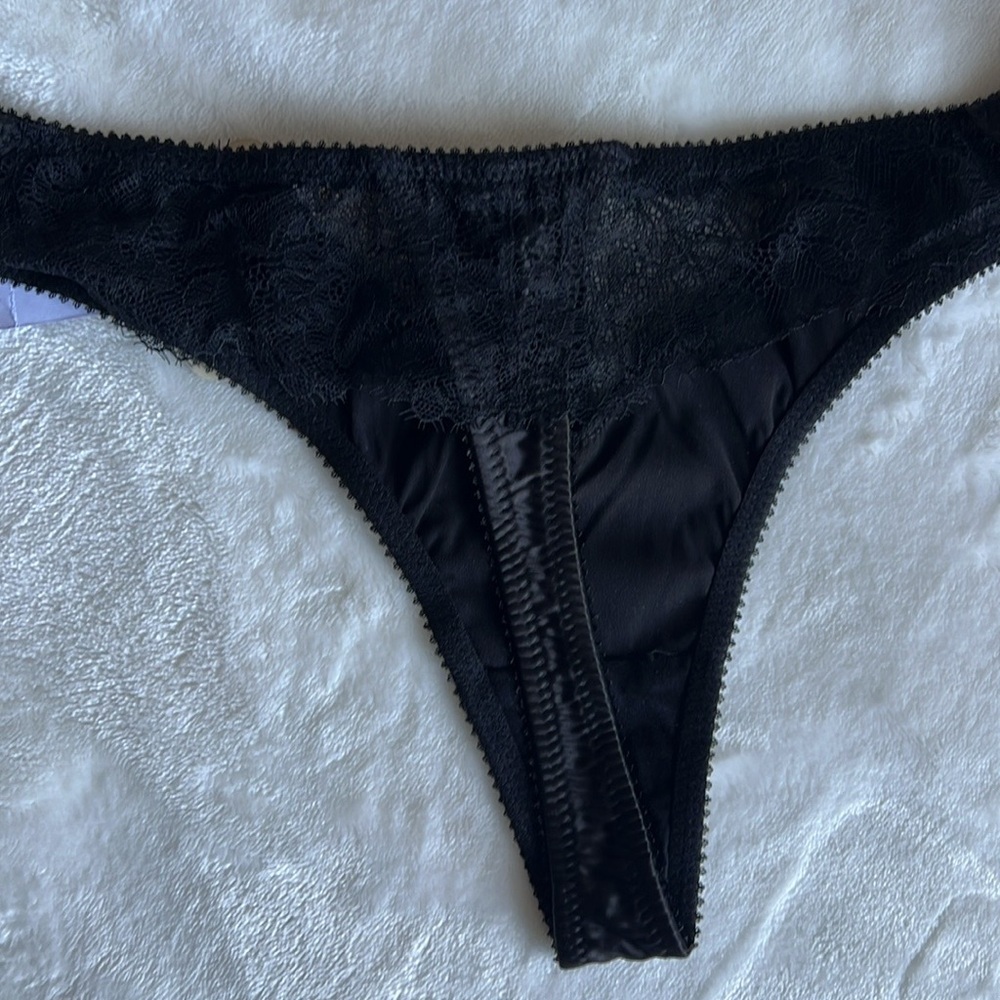 PARFAIT Affinitas Tamara Low Rise Thong Style 5904 - Black Size M - Picture 7 of 8